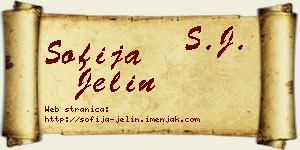 Sofija Jelin vizit kartica